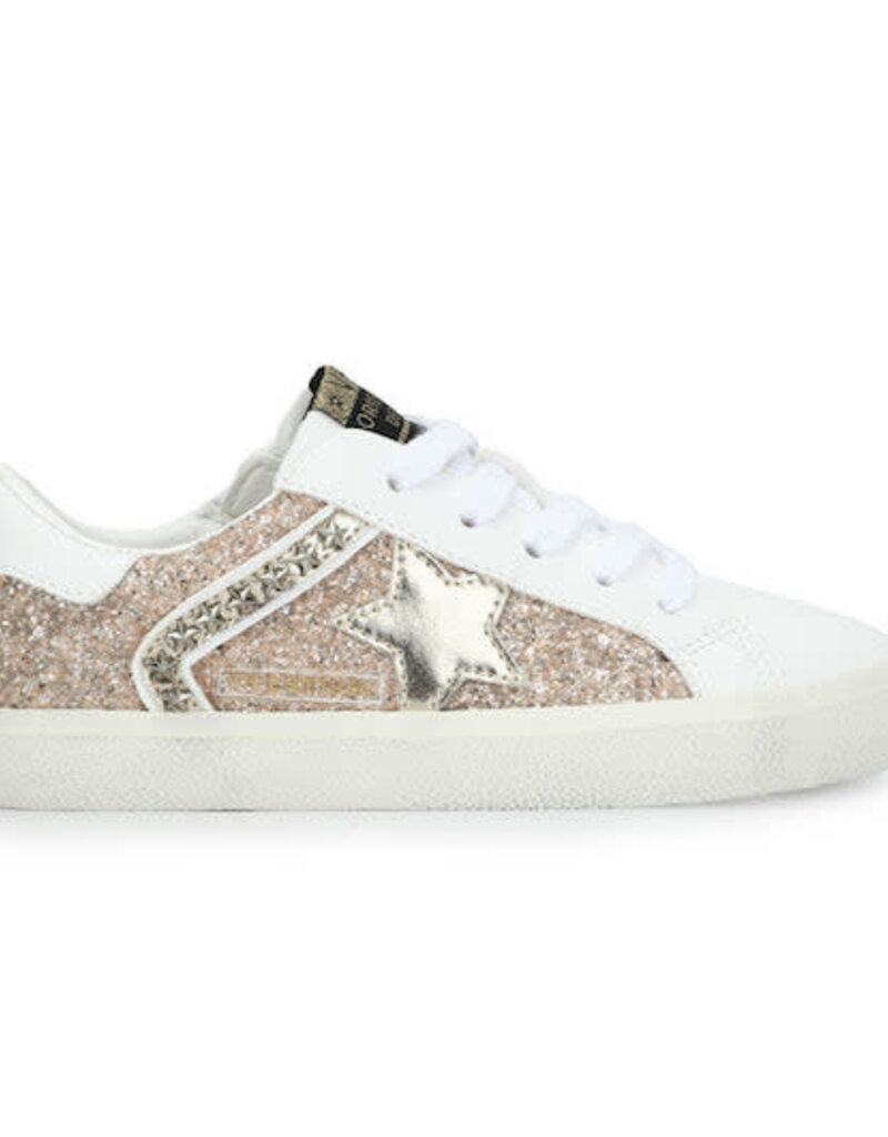 Vintage Havana Kids Patty White/Gold Glitter Sneaker