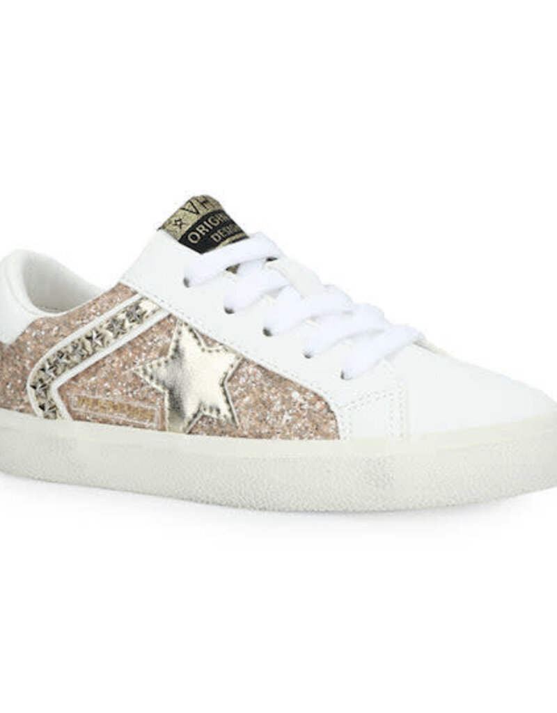 Vintage Havana Kids Patty White/Gold Glitter Sneaker