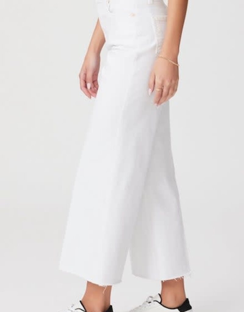 Paige Anessa Raw Hem Crisp White