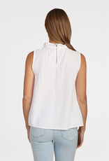 Dylan Ruffle Neck Sleeveless Top