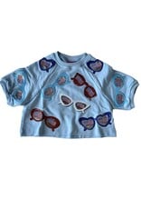 Queen of Sparkles Kids Light Blue USA Sunglass Top