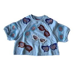 Queen of Sparkles Kids Light Blue USA Sunglass Top