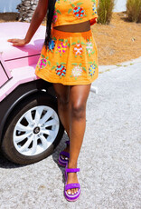 Queen of Sparkles Orange Gauze Turtle Skort