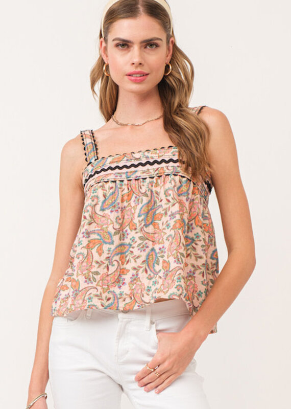 Dear John Ulani Funfetti Ric Rac Top