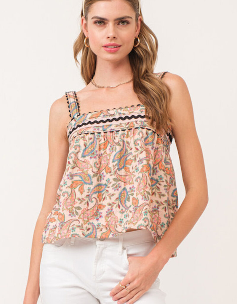 Dear John Ulani Funfetti Ric Rac Top