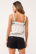 Dear John Ulani White Ric Rac Blouse