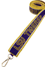 Purple LSU Tigers Beaded Strap