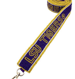 Purple LSU Tigers Beaded Strap