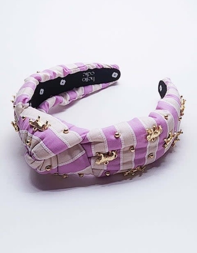 Hello Edie Striped Tiger Knot Headband