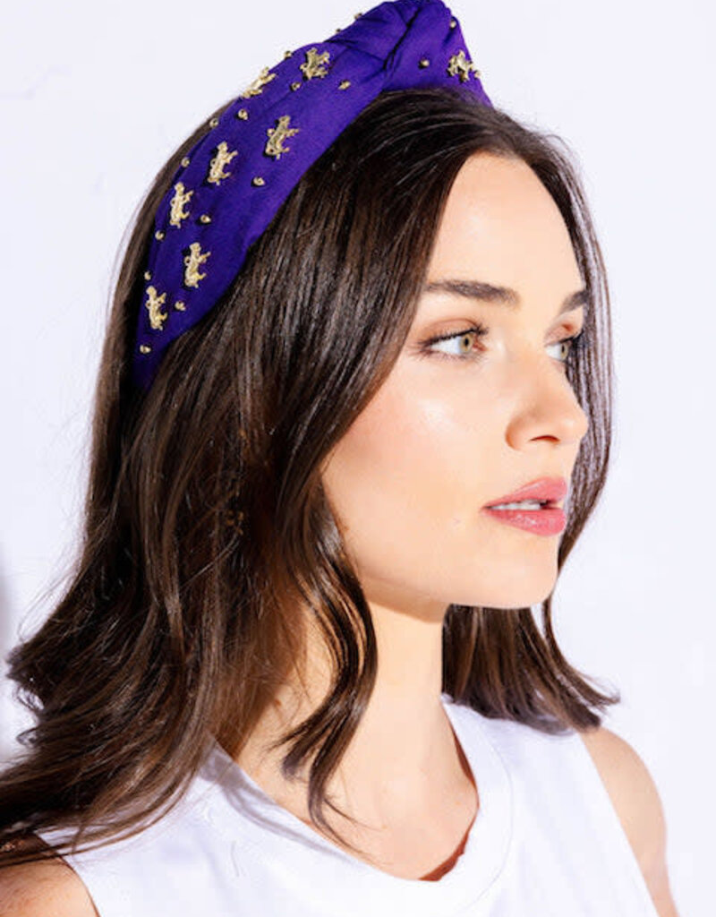 Purple Geaux Tigers Embellished Headband