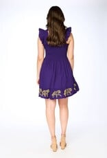 LSU Smocked Sequin Dress