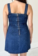 Jewel Bow Denim Mini Dress