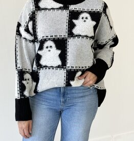 Spooky Square Patten Sweater