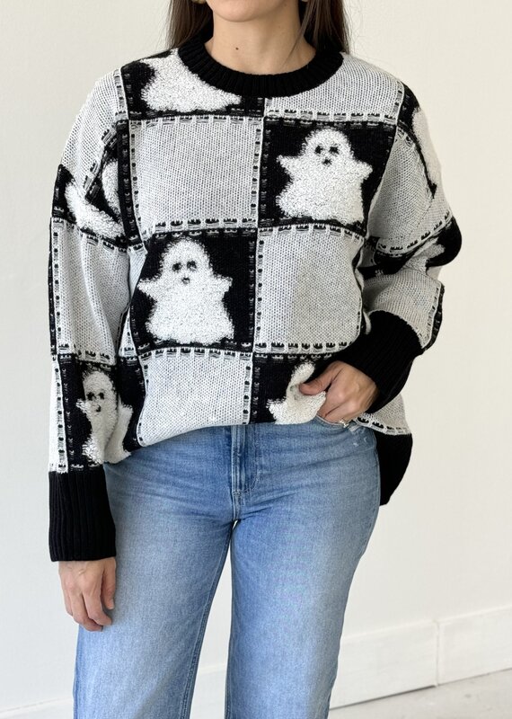Spooky Square Patten Sweater
