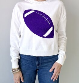 Purple Football Sweater