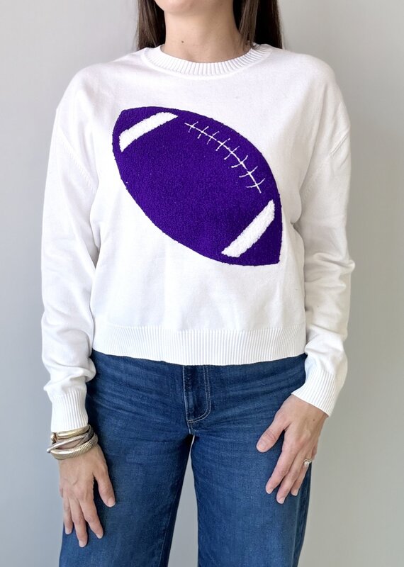 Purple Football Sweater