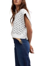 Free People Pattern Easy Street Vest Ivory Black