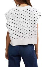 Free People Pattern Easy Street Vest Ivory Black