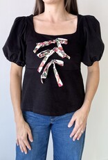 Chia Black Peplum Blouse