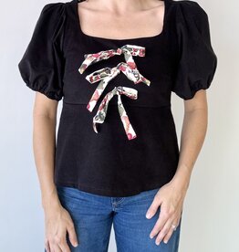 Chia Black Peplum Blouse
