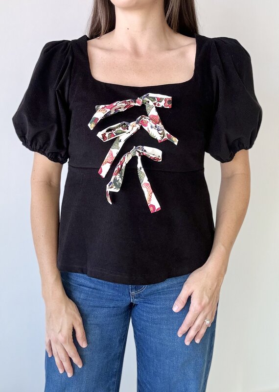 Chia Black Peplum Blouse