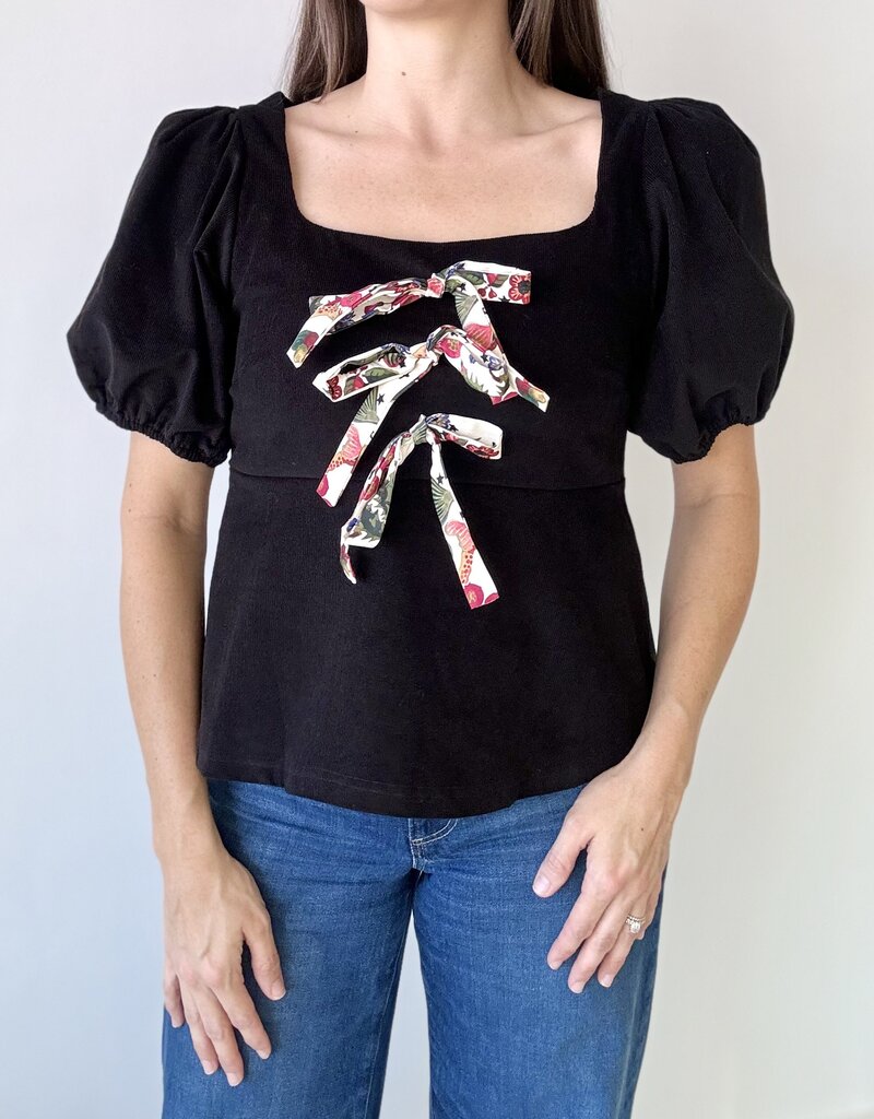 Chia Black Peplum Blouse