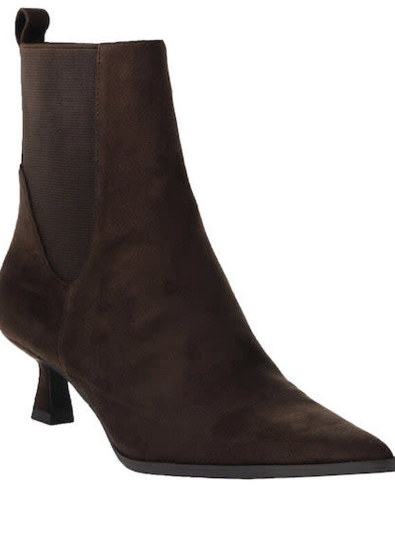 Chinese Laundry Novva Suedette Kitten Heel Boot Brown