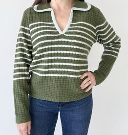 Spira Olive Stripe Sweater
