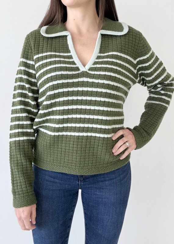 Spira Olive Stripe Sweater