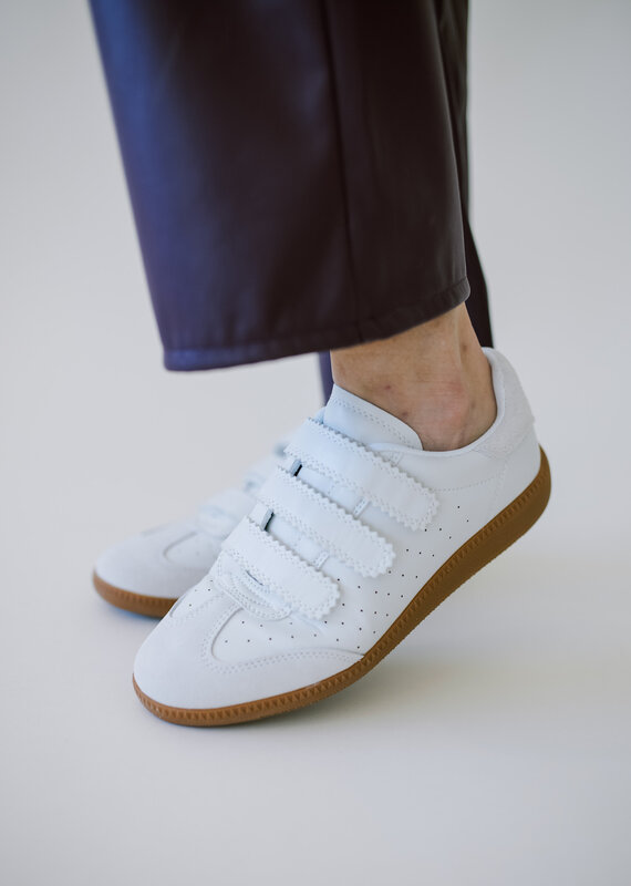 Steve Madden Momentum White Velcro Sneaker