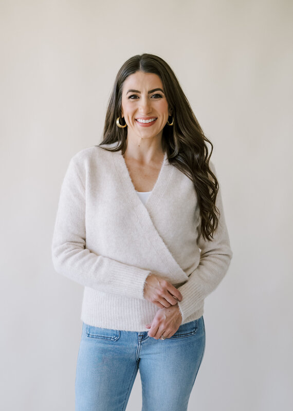 Ivory Wrap Sweater