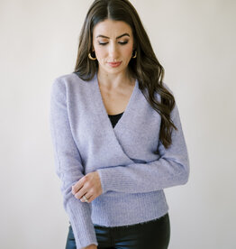 Lavender Wrap Sweater