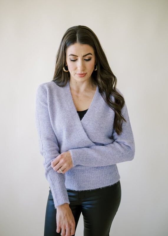 Lavender Wrap Sweater