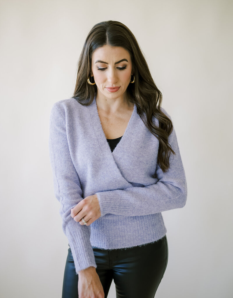 Lavender Wrap Sweater