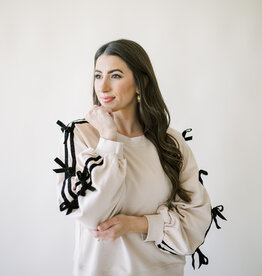 Gabriella Bow Sleeve Sweatshirt