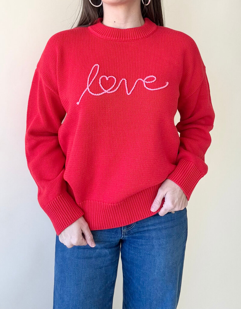 Z Supply Love Notes Boyfriend Sweater