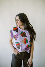 Queen of Sparkles Purple Chocolate Covered Strawberries Tee