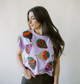 Queen of Sparkles Purple Chocolate Covered Strawberries Tee