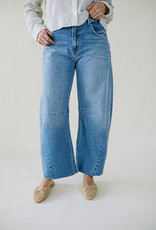 Just Black Light Barrel Jean with Seams