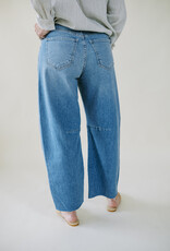 Just Black Light Barrel Jean with Seams