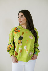 Queen of Sparkles Green Mimosa Icon Sweatshirt