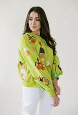 Queen of Sparkles Green Mimosa Icon Sweatshirt