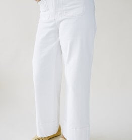 Paige Anessa Wide Leg w/ Patch Pockets Toasted Ecru