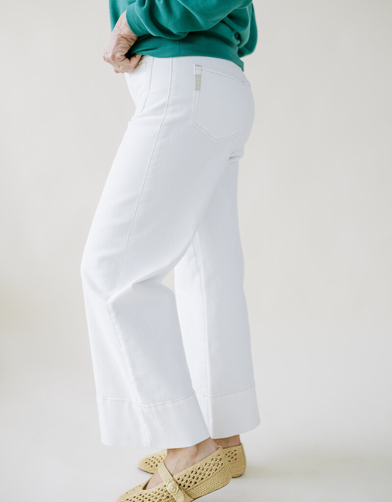 Paige Anessa Wide Leg w/ Patch Pockets Toasted Ecru