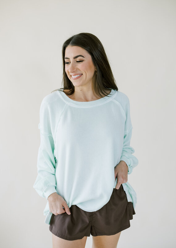 Free People One To Beat Pullover Pistachio