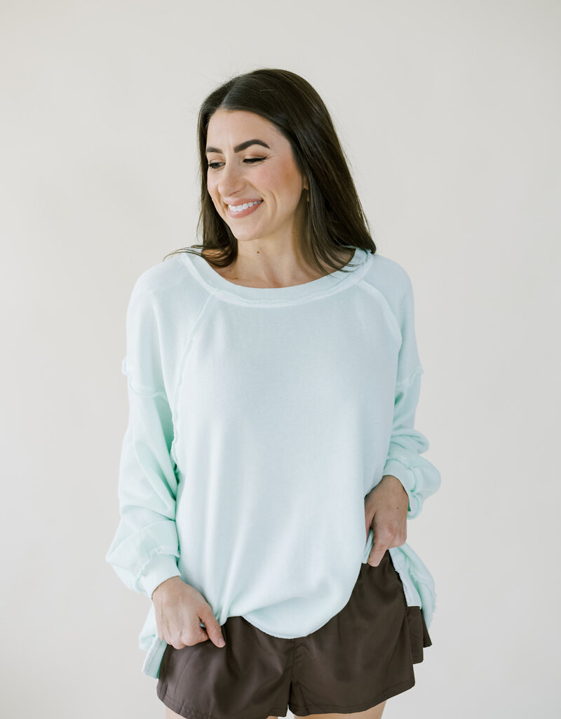 Free People One To Beat Pullover Pistachio