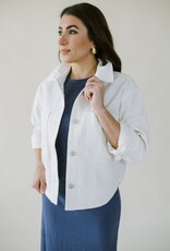 Z Supply All Day Cropped Denim Jacket Off White