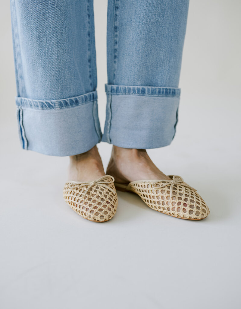 Steve Madden Birdee Raffia Mule Tan