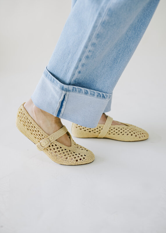 Steve Madden Alara Natural Raffia Flat