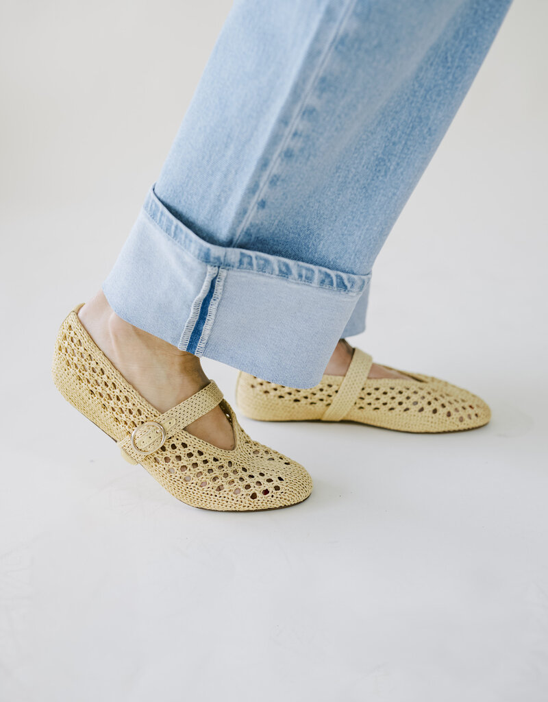 Steve Madden Alara Natural Raffia Flat